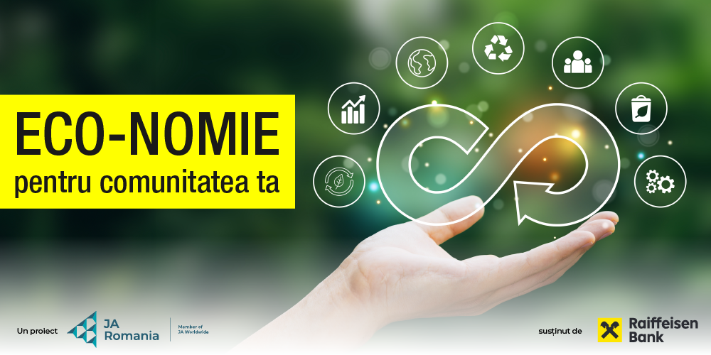 Eco-nomie pentru comunitatea ta – proiect de sustenabilitate și mediu, lansat de Raiffeisen Bank România și Junior Achievement România pentru liceele din toată țara